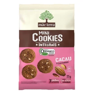 Cookie Integral Orgânico Mãe Terra Cacau e Castanhas 25g