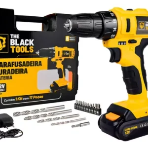 Parafusadeira Furadeira Sem Fio The Black Tools Bateria 12v Cor Amarelo e Preto Frequência 60 127/220V